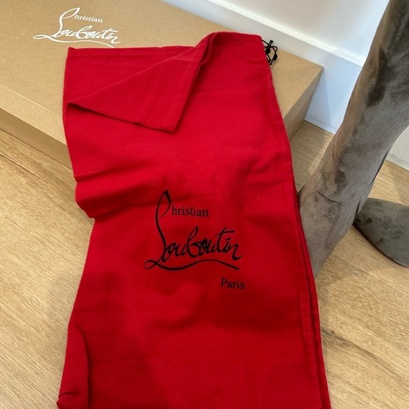 NWB Cristian Louboutin Eleonor boots Flint color size 38.5 - Picture 3 of 7